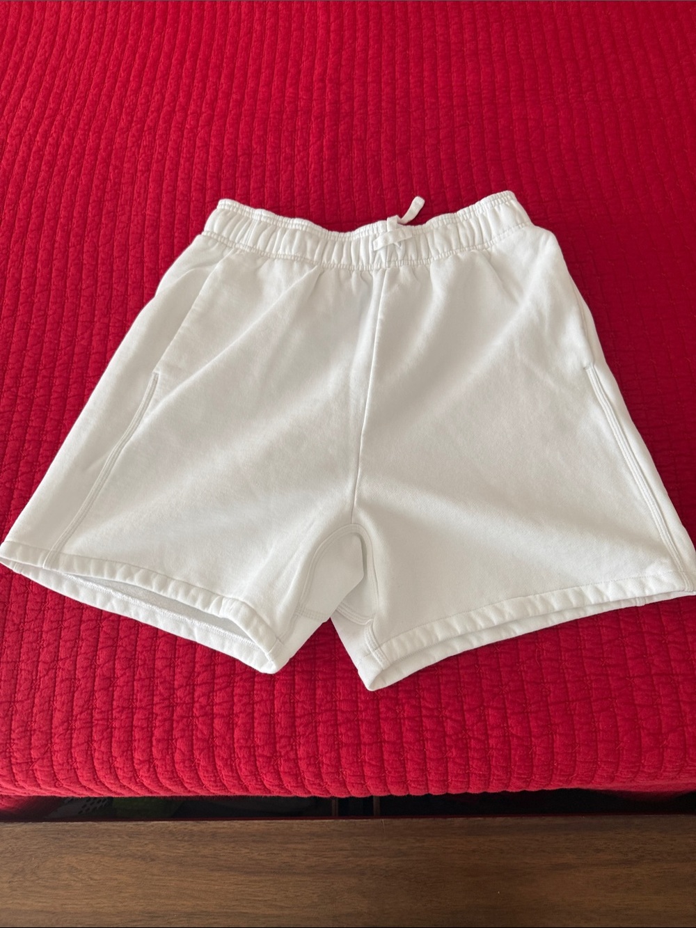 adidas Women's White Athletic Drawstring Shorts